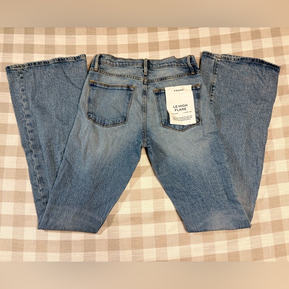 NWT Frame Denim “Le High” Flare Light Blue Jeans - Picture 12 of 14